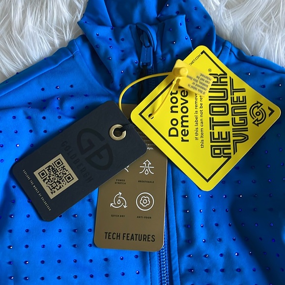 NWT Goldbergh Spark Embellished Ski Pully in Electric Blue, Size Small - Picture 2 of 4